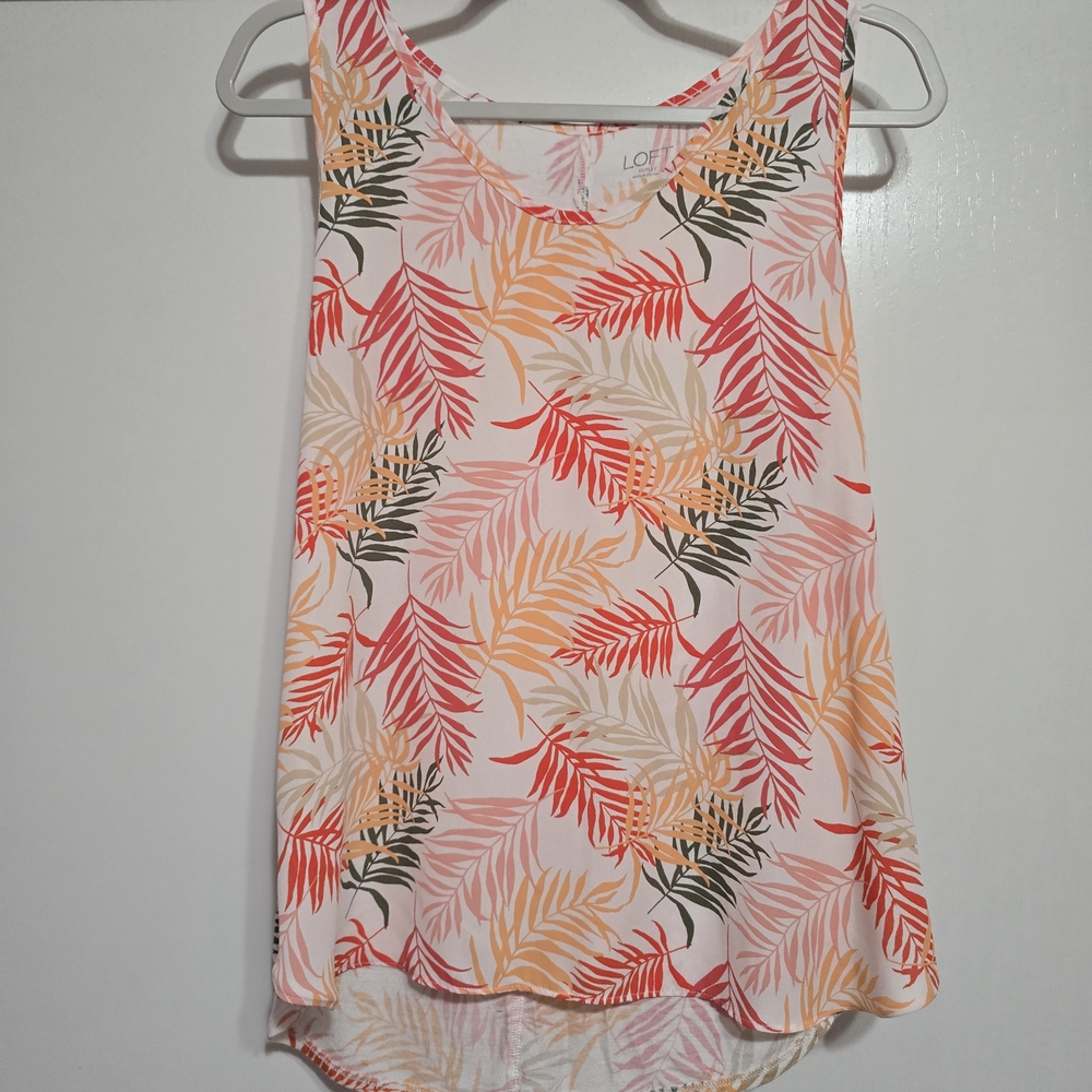 LOFT Women's Leaf Print Tank Top